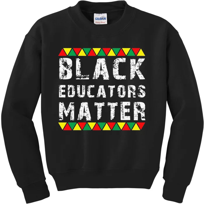 Funny Black Educators Matter Kids Sweatshirt