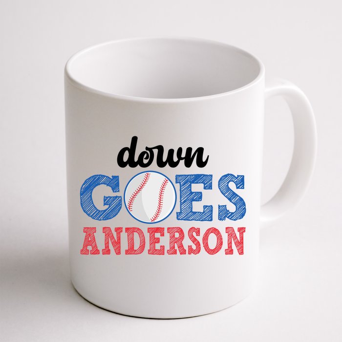 Funny Baseball Fight Down Goes Anderson Front & Back Coffee Mug