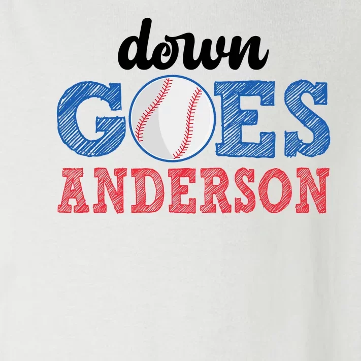 Funny Baseball Fight Down Goes Anderson Toddler Long Sleeve Shirt