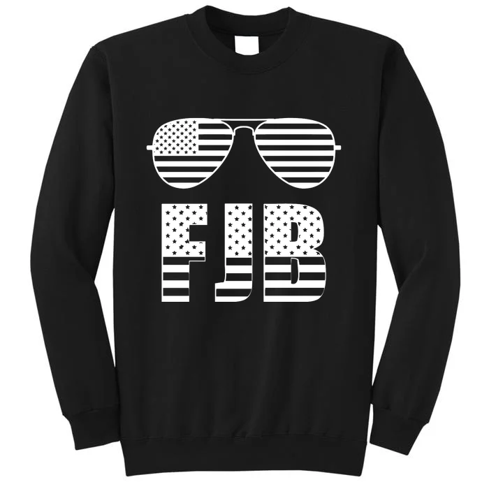 Fuck Biden FJB American Flag Sunglasses Funny Anti Biden Sweatshirt