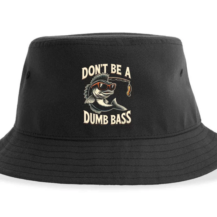 Funny Bass Fishing Stuff Funny Dad Bass Fish Papa Fishing Sustainable Bucket Hat