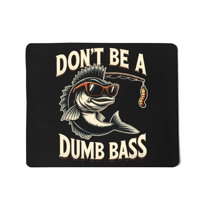 Funny Bass Fishing Stuff Funny Dad Bass Fish Papa Fishing Mousepad