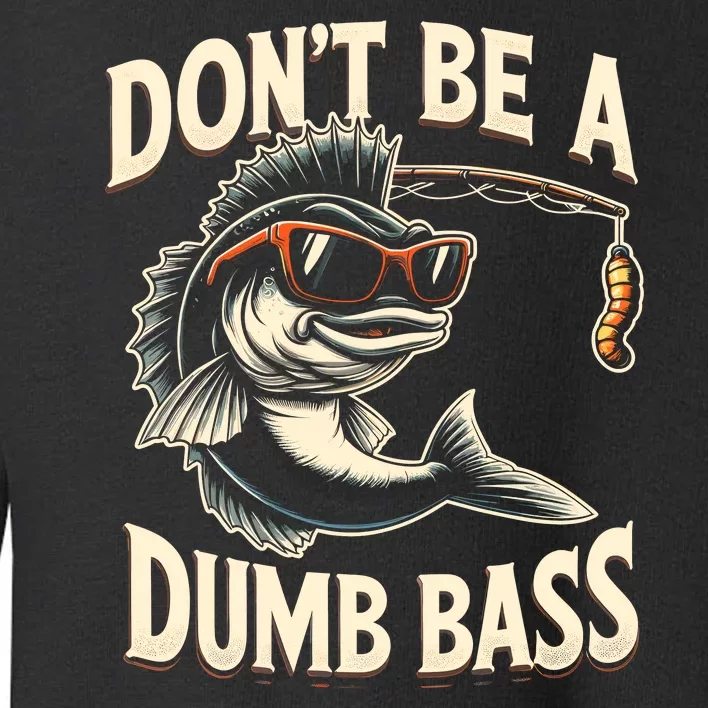 Funny Bass Fishing Stuff Funny Dad Bass Fish Papa Fishing Toddler Sweatshirt