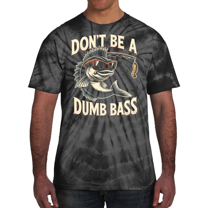 Funny Bass Fishing Stuff Funny Dad Bass Fish Papa Fishing Tie-Dye T-Shirt