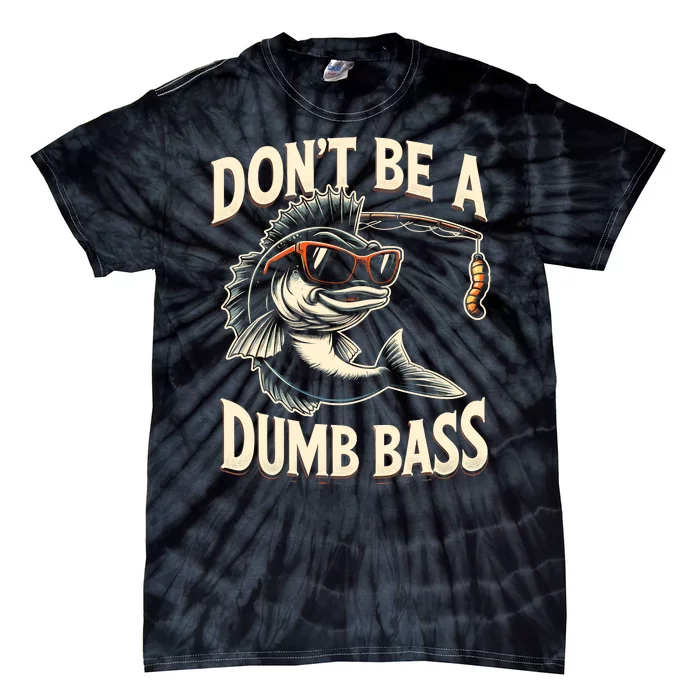 Funny Bass Fishing Stuff Funny Dad Bass Fish Papa Fishing Tie-Dye T-Shirt