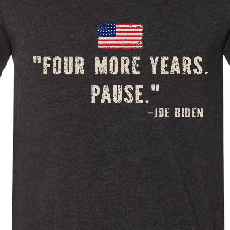 Funny Biden Four More Years Pause Joe Biden V-Neck T-Shirt