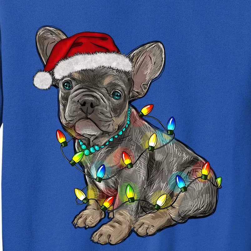 French Bulldog Frenchie Christmas Lights Cute Gift Tall Sweatshirt