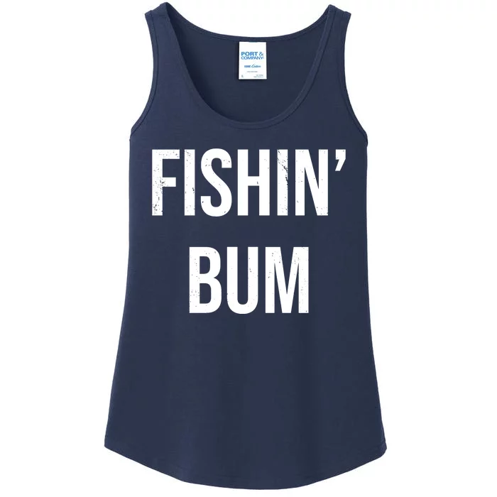 Fishin Bum Funny Fishing Fisherman Ladies Essential Tank