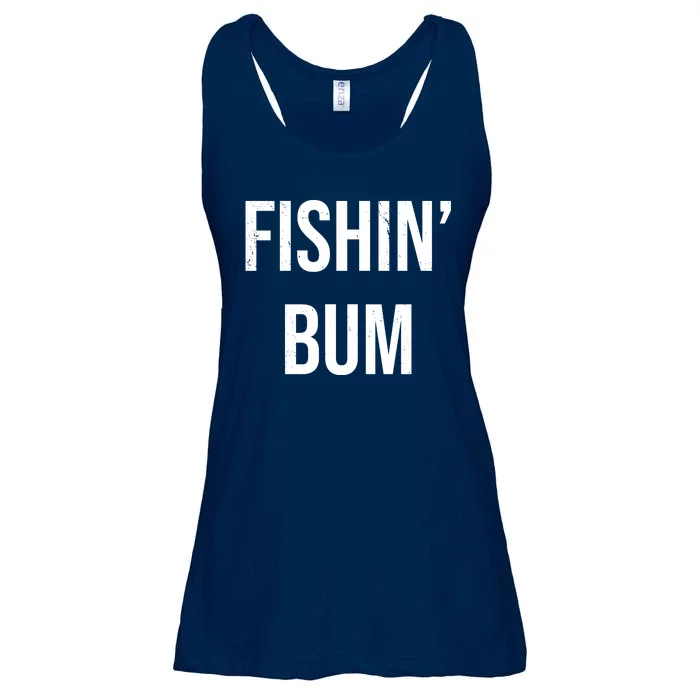 Fishin Bum Funny Fishing Fisherman Ladies Essential Flowy Tank