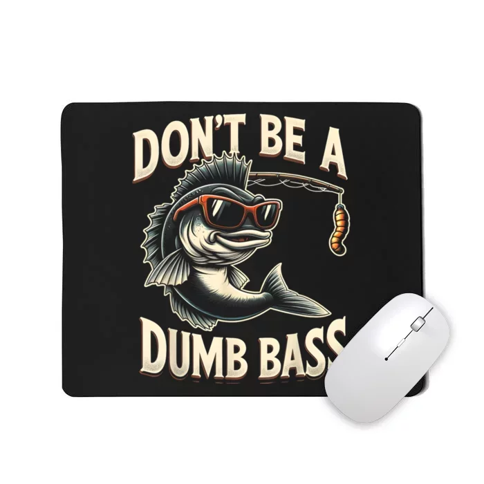 Funny Bass Fishing Stuff Funny Dad Bass Fish Papa Fishing Mousepad