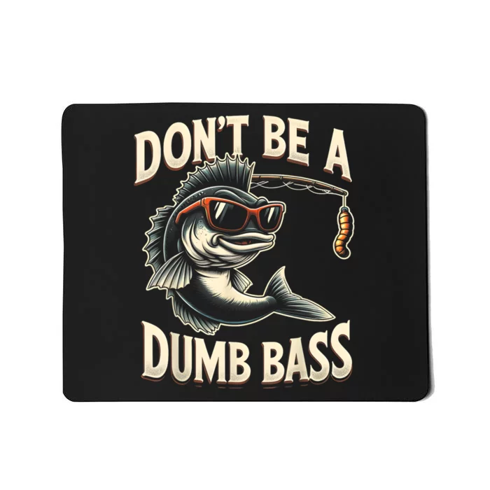 Funny Bass Fishing Stuff Funny Dad Bass Fish Papa Fishing Mousepad