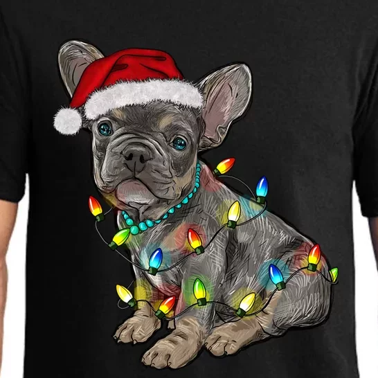 French Bulldog Frenchie Christmas Lights Cute Gift Pajama Set