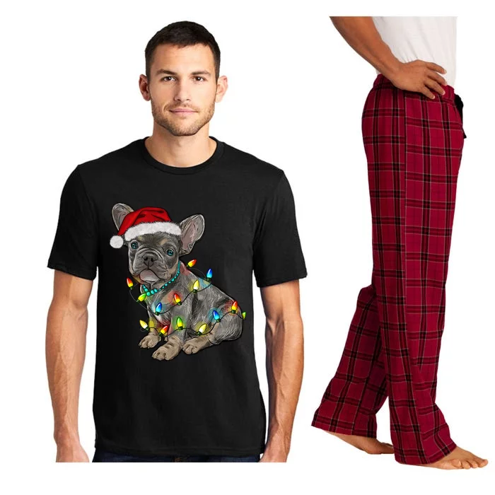 French Bulldog Frenchie Christmas Lights Cute Gift Pajama Set