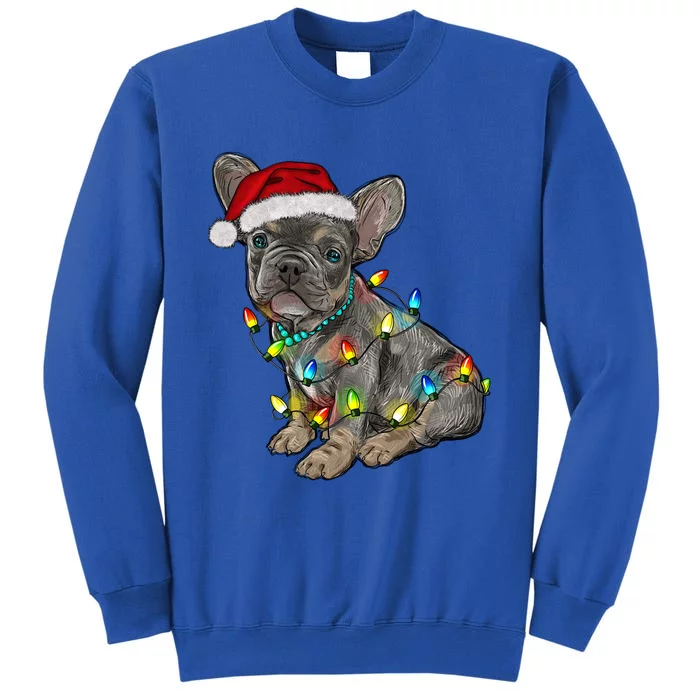 French Bulldog Frenchie Christmas Lights Cute Gift Tall Sweatshirt