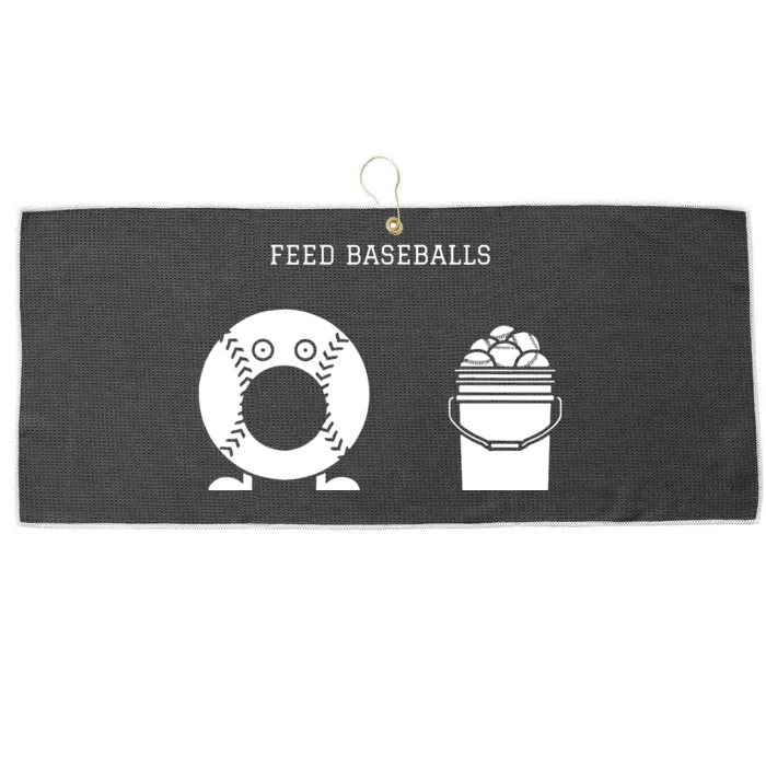 Feed Baseballs Large Microfiber Waffle Golf Towel