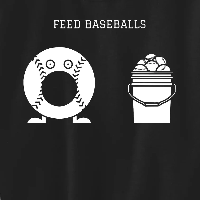 Feed Baseballs Kids Sweatshirt