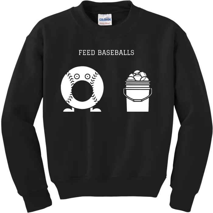 Feed Baseballs Kids Sweatshirt