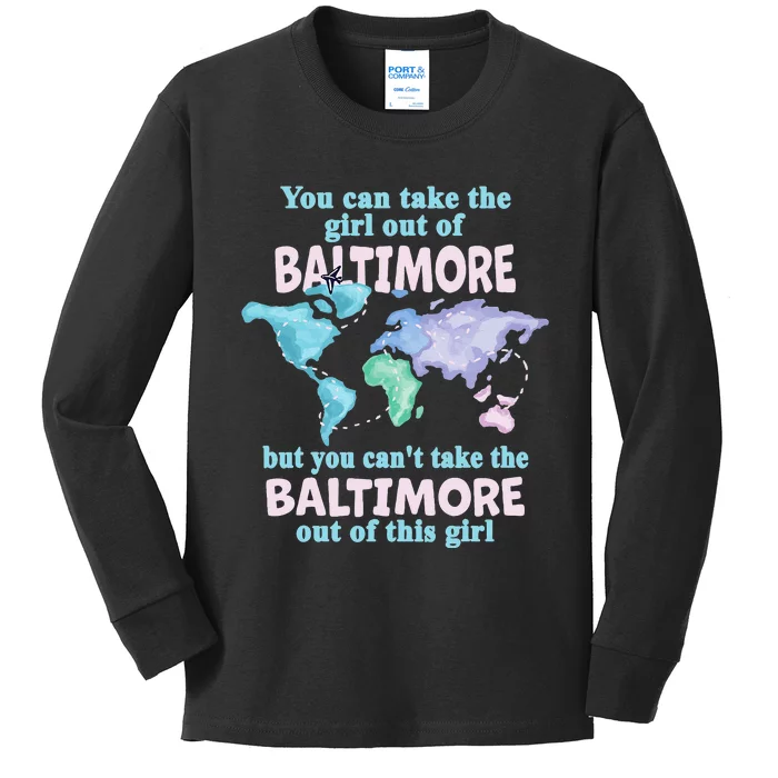 from Baltimore From Baltimore Maryland Kids Long Sleeve Shirt