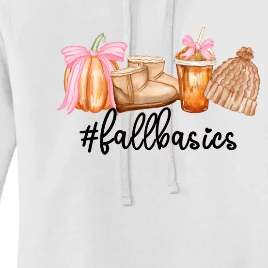 Fall Basics Fall Autumn Pumpkin Shoes Coffee Hat Women's Pullover Hoodie