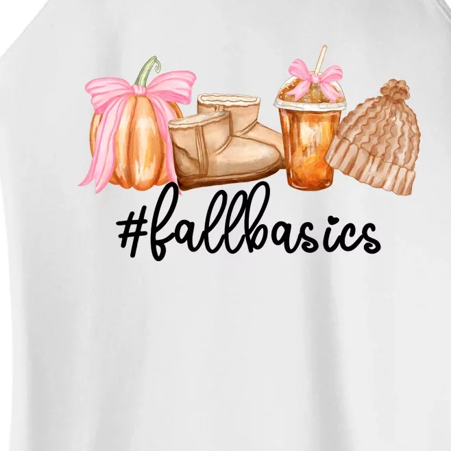 Fall Basics Fall Autumn Pumpkin Shoes Coffee Hat Women’s Perfect Tri Rocker Tank