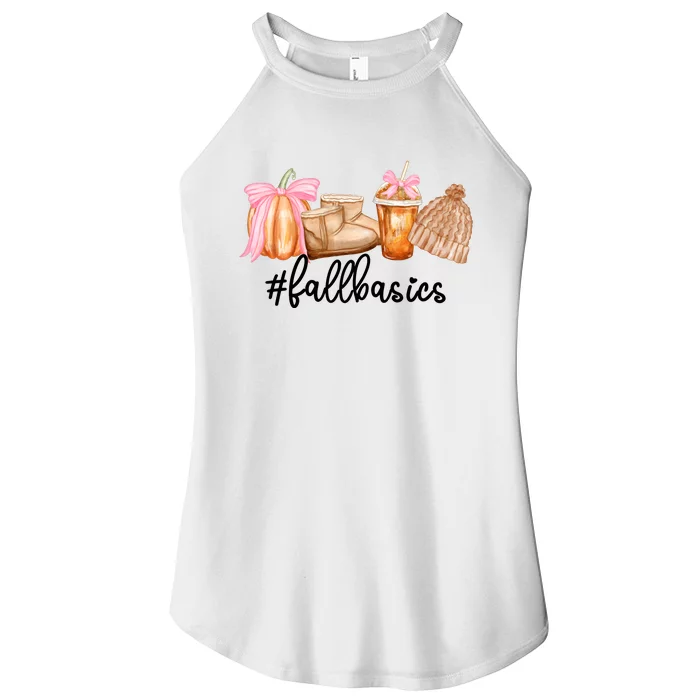 Fall Basics Fall Autumn Pumpkin Shoes Coffee Hat Women’s Perfect Tri Rocker Tank