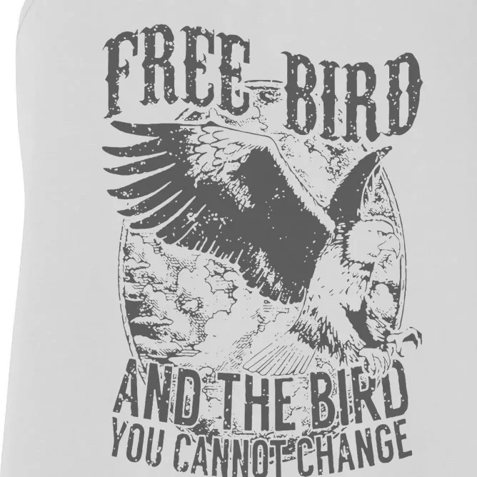 Free Bird Fiery Gift For Music Lovers Women's Racerback Tank