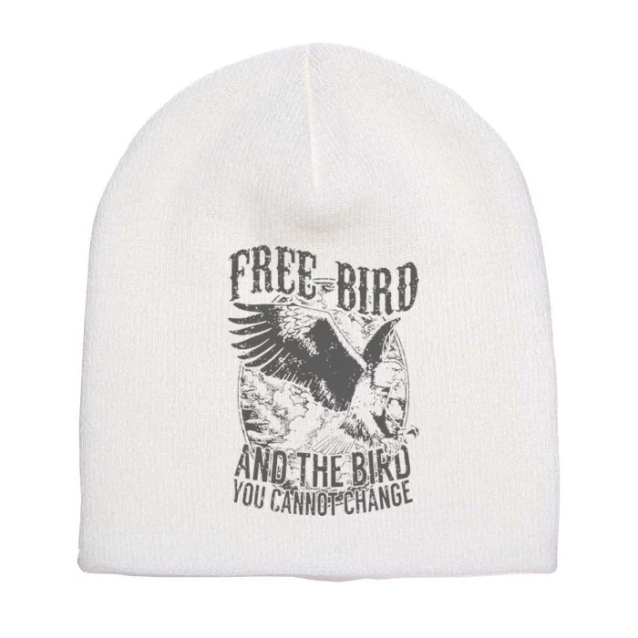 Free Bird Fiery Gift For Music Lovers Short Acrylic Beanie