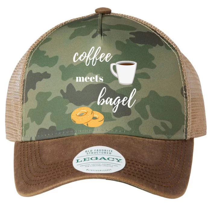 Funny Breakfast Food Lover Coffee Meets Bagels Foodie Gift Legacy Tie Dye Trucker Hat