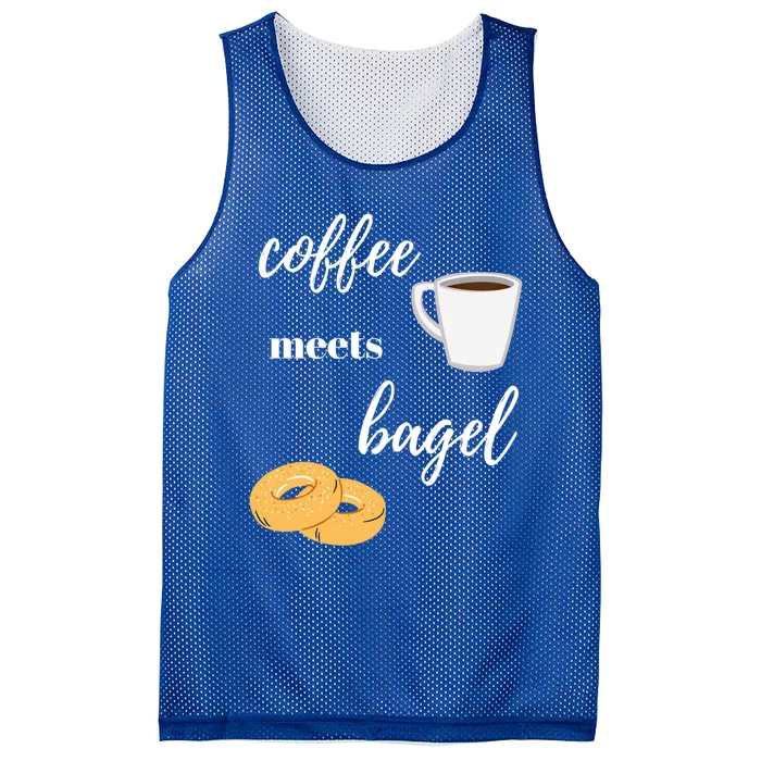 Funny Breakfast Food Lover Coffee Meets Bagels Foodie Gift Mesh Reversible Basketball Jersey Tank