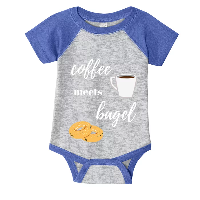 Funny Breakfast Food Lover Coffee Meets Bagels Foodie Gift Infant Baby Jersey Bodysuit