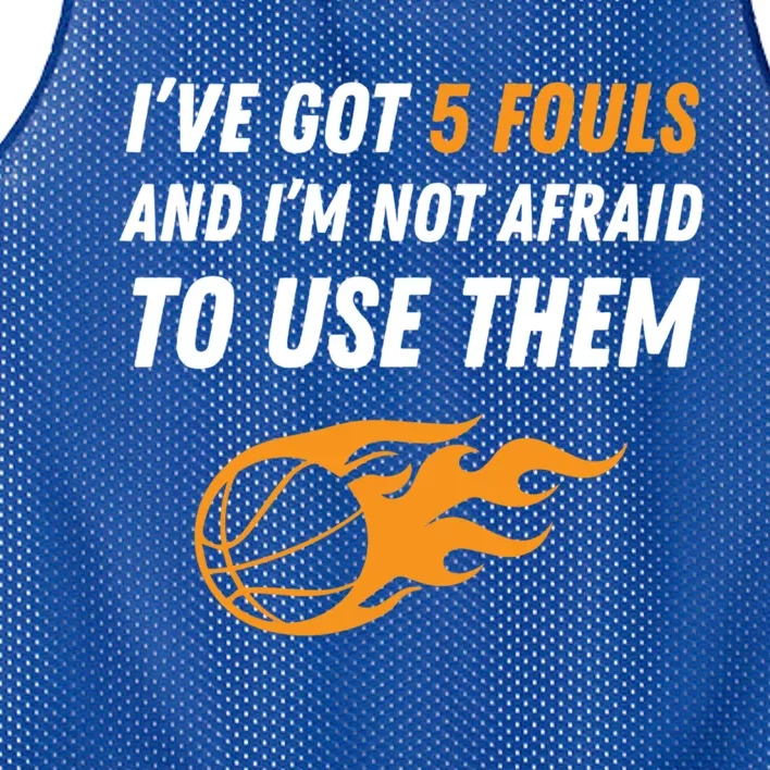 Funny Basketball Funny Gift 5 Fouls Mesh Reversible Basketball Jersey Tank