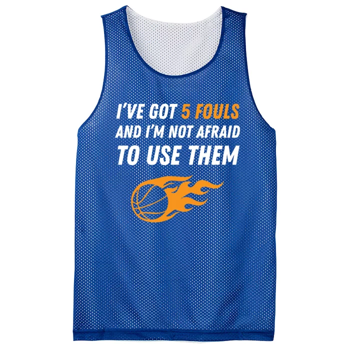 Funny Basketball Funny Gift 5 Fouls Mesh Reversible Basketball Jersey Tank