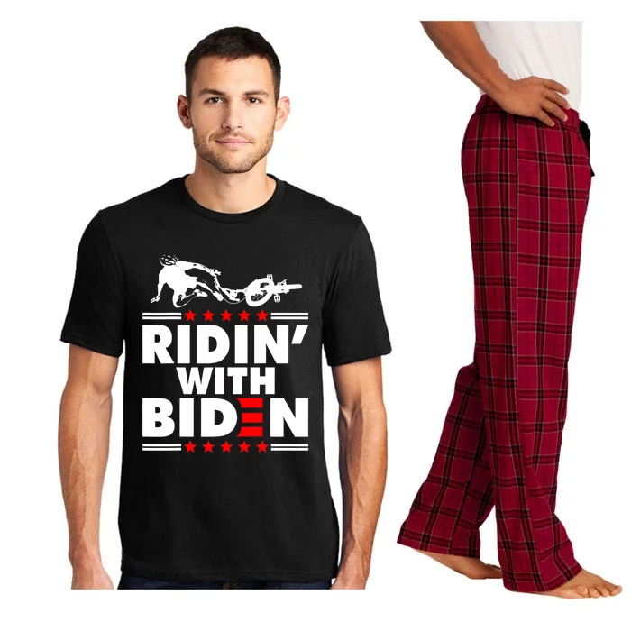 Funny Biden Falls Off Bike Ridin With Joe Biden Pajama Set