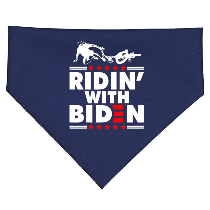 Funny Biden Falls Off Bike Ridin With Joe Biden USA-Made Doggie Bandana