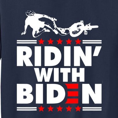 Funny Biden Falls Off Bike Ridin With Joe Biden Sweatshirt
