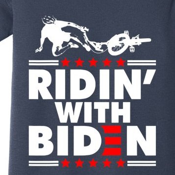 Funny Biden Falls Off Bike Ridin With Joe Biden Baby Bodysuit