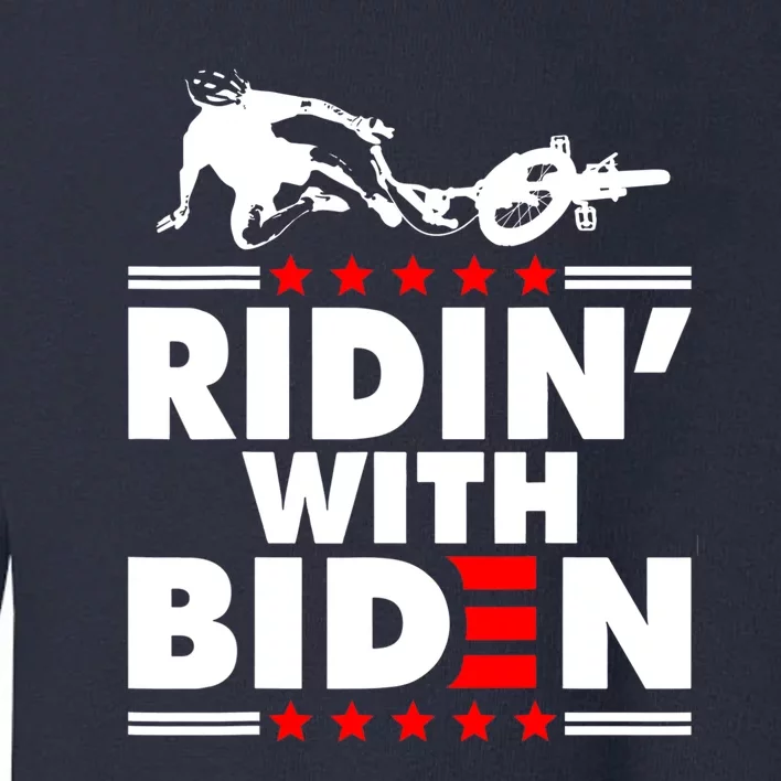 Funny Biden Falls Off Bike Ridin With Joe Biden Toddler Sweatshirt