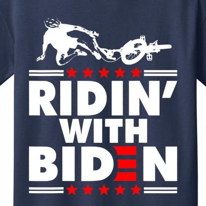 Funny Biden Falls Off Bike Ridin With Joe Biden Kids T-Shirt
