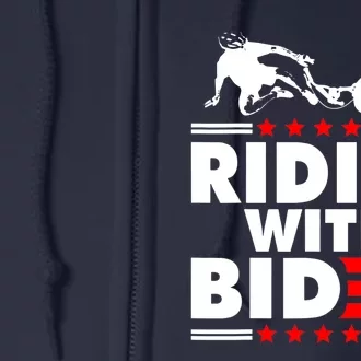 Funny Biden Falls Off Bike Ridin With Joe Biden Full Zip Hoodie