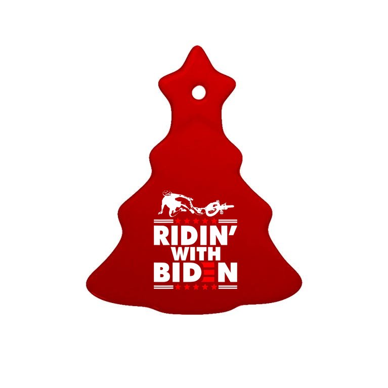 Funny Biden Falls Off Bike Ridin With Joe Biden Tree Ornament