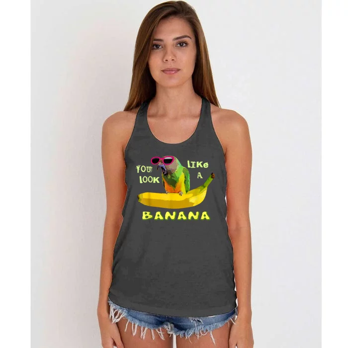 Funny Banana Women's Knotted Racerback Tank