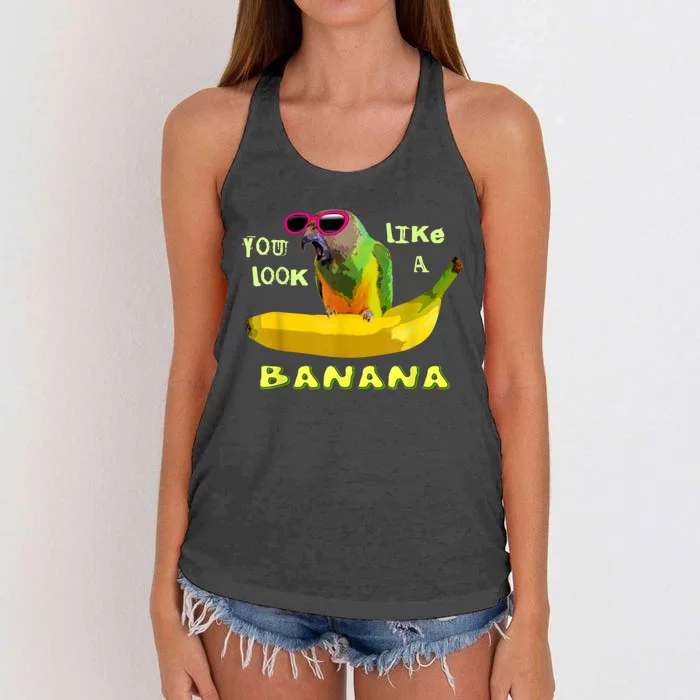 Funny Banana Women's Knotted Racerback Tank