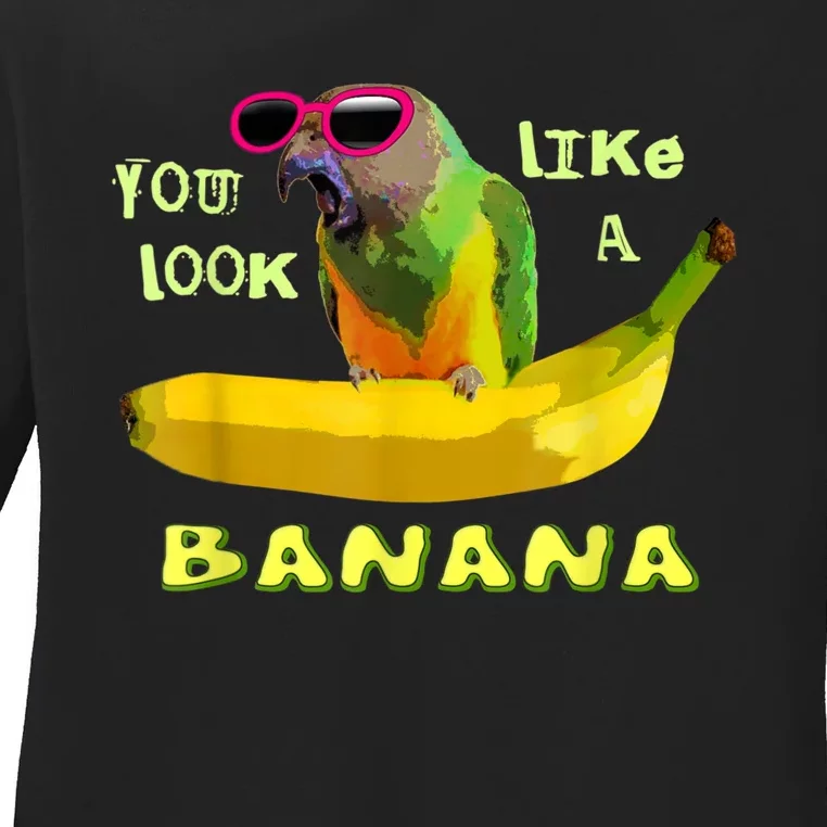 Funny Banana Ladies Long Sleeve Shirt