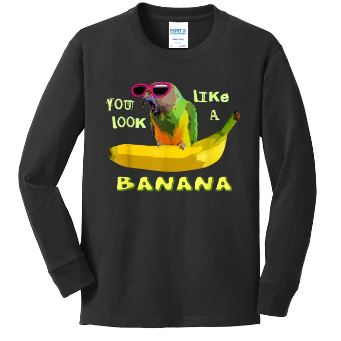 Funny Banana Kids Long Sleeve Shirt