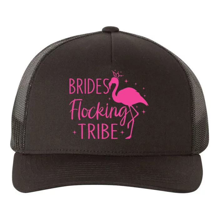 Flamingo Brides Flocking Tribe Funny Pink Bird Lovers Yupoong Adult 5-Panel Trucker Hat