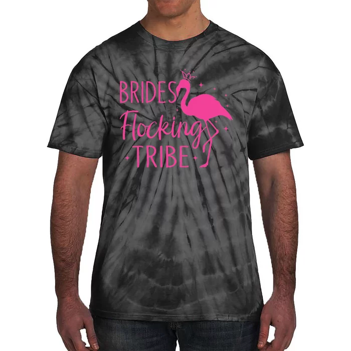 Flamingo Brides Flocking Tribe Funny Pink Bird Lovers Tie-Dye T-Shirt