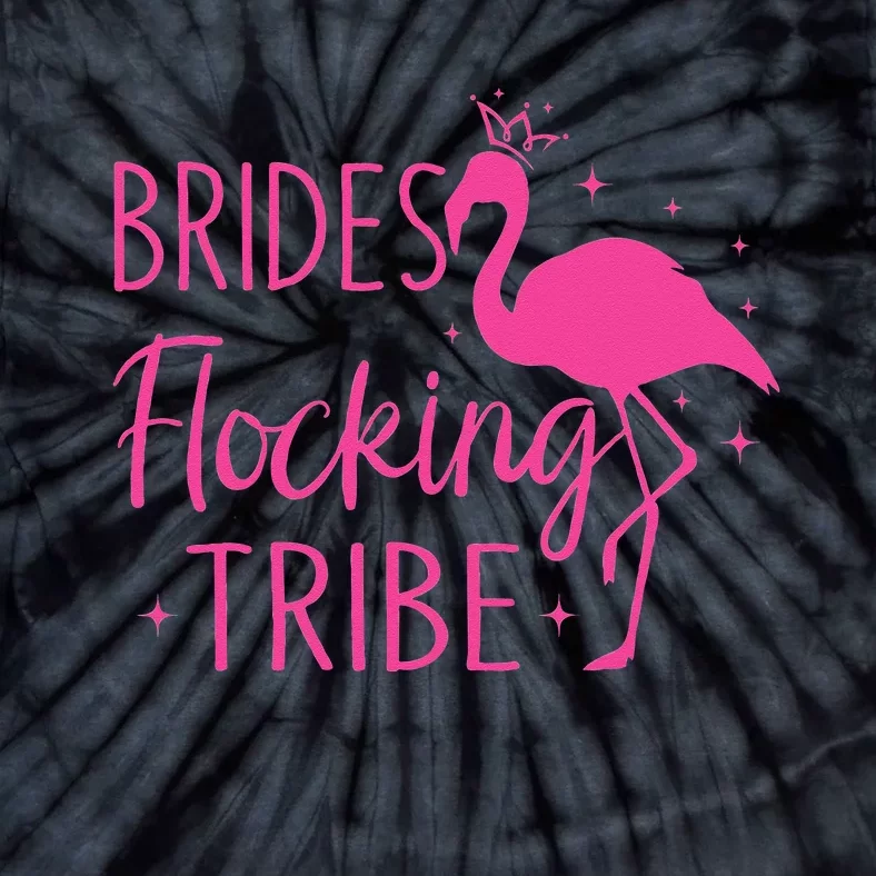 Flamingo Brides Flocking Tribe Funny Pink Bird Lovers Tie-Dye T-Shirt