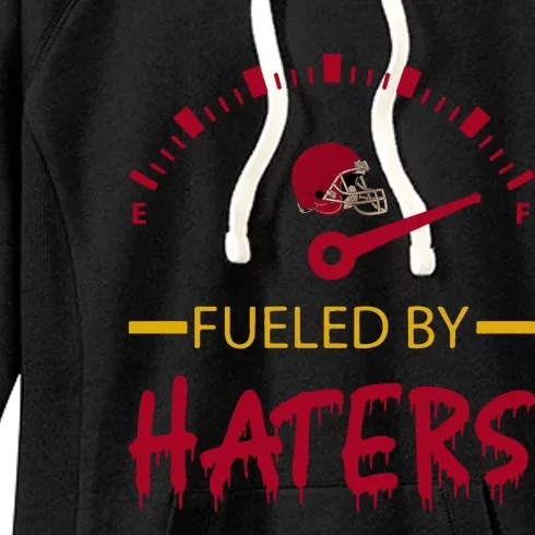 Fueled By Funny Haters Kansas City Football KS Champion Funny Kansas Women's Fleece Hoodie