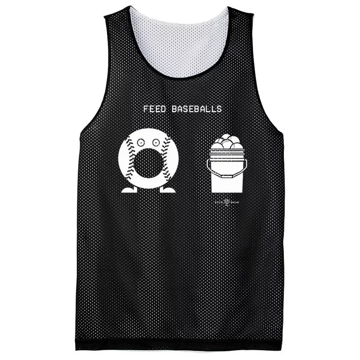 Feed Baseballs Mesh Reversible Basketball Jersey Tank