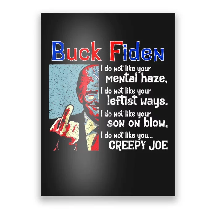 Funny Buck Fiden Trump 2024 Poster